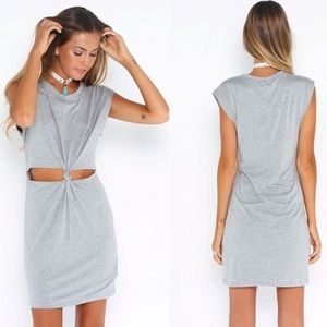 Grey knotted dress